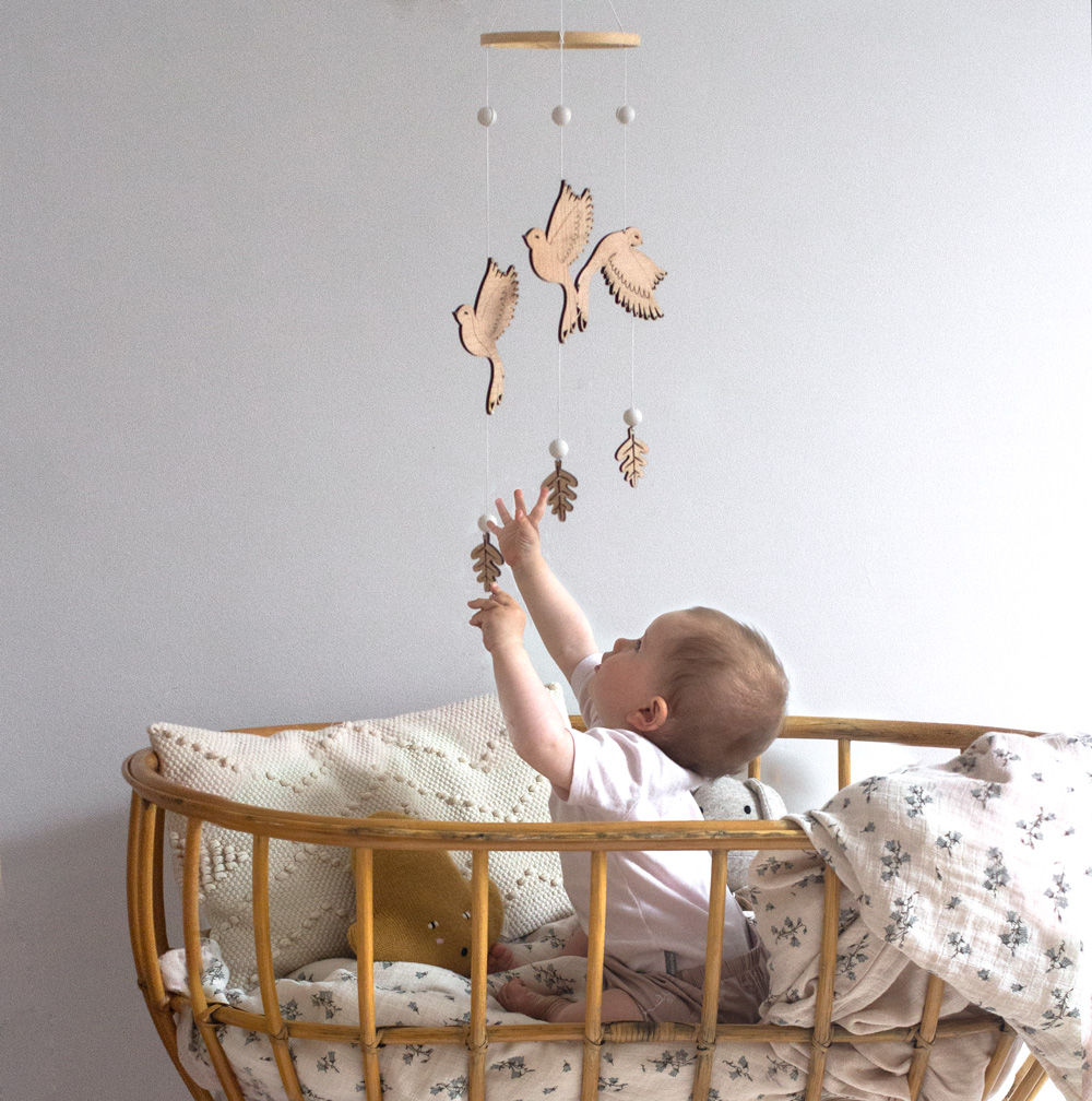 Mobile bébé en bois - L'envolée - Decocot: decoration et